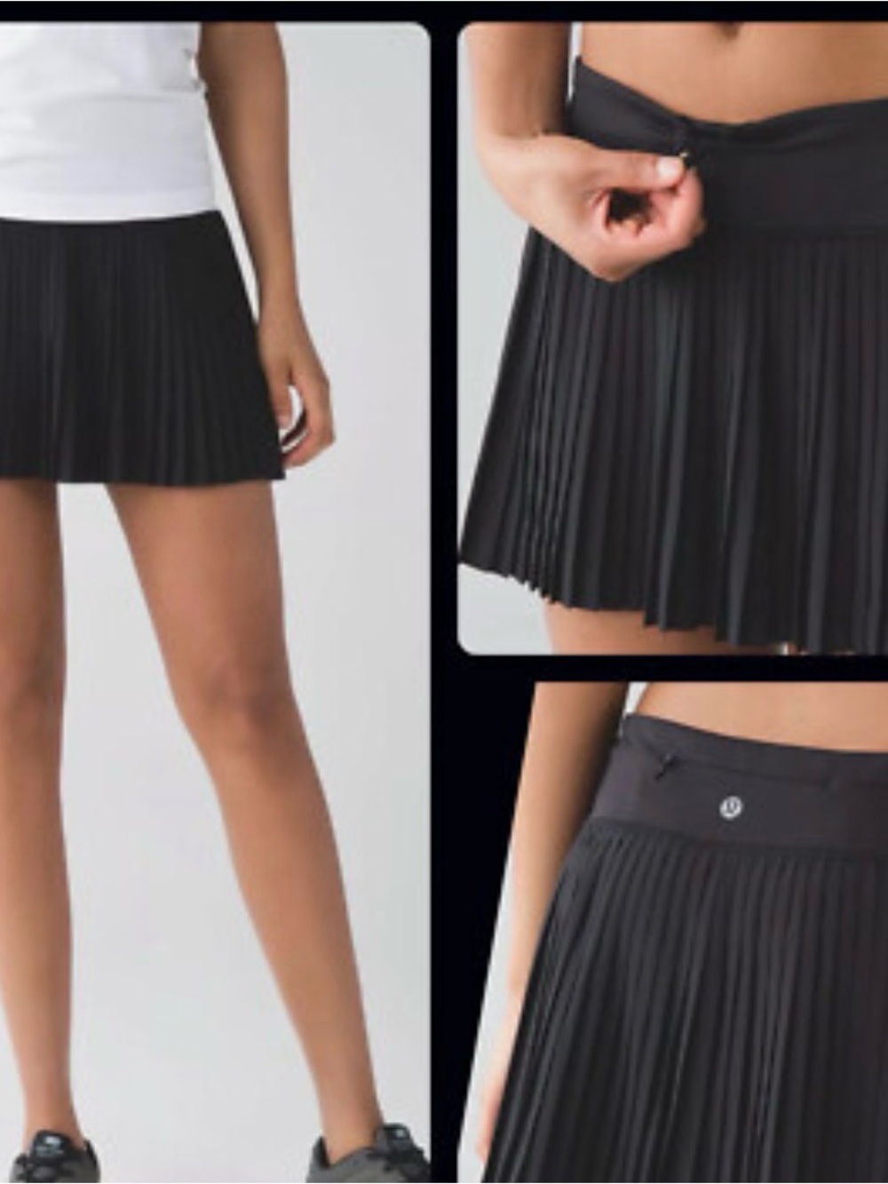 lululemon athletica Black Pleat to Street Skirt size 6